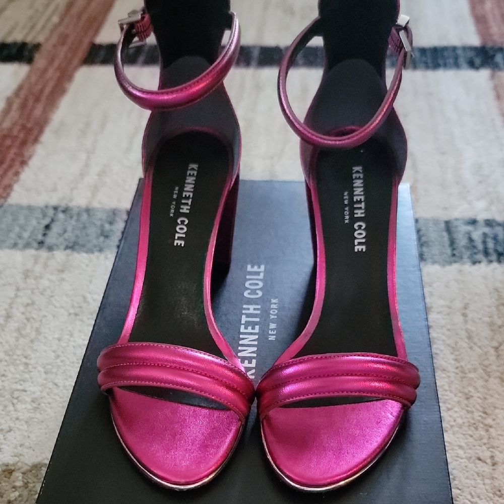 Kenneth Cole Women's Pink Heeled Sandals - Picture 2 of 5